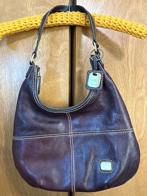 JONES NEW YORK Burgundy Brown Shoulder Hobo Satchel Shoulder Purse Bag Zipper
