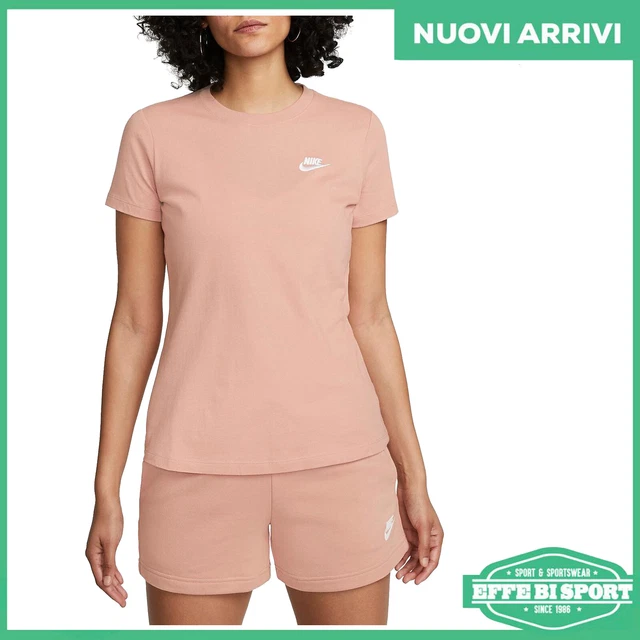 Maglietta donna Nike girocollo t-shirt manica corta maglia ragazza casual logo