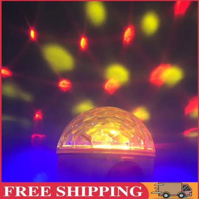 Rotating LED Night Lamp USB Disco Stage Party Ball Light (White)