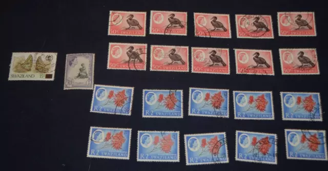 Swaziland x 22 stamps, used, duplicates, CV over $275 (n4)