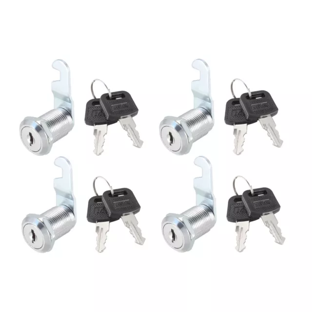 Cam Lock 25mm Cylinder Length for Max 5/8-inch Thick Panel Keyed Alike 4Pcs