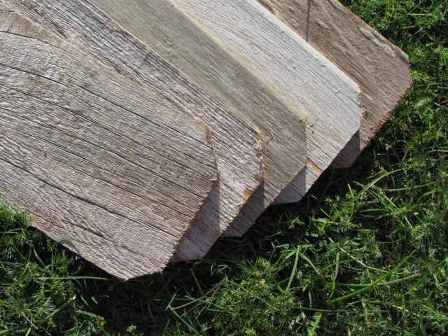 1 Board 24" Reclaimed Old Fence Wood Boards W Ears - Weathered Barn Wood Planks 3