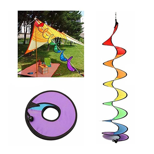 55 ''-en-ciel Spirale Moulin à Vent Manches à Vent Camping Tente Maison