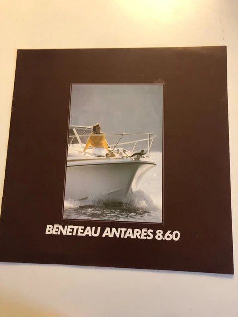 BENETEAU ANTARES 8.60  1986  Bateau Voilier catalogue publicitaire vintage C30