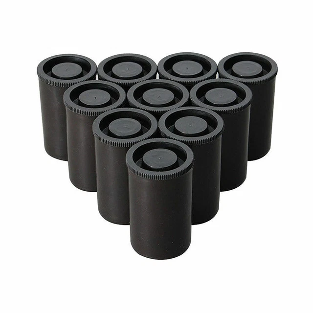 10Pcs/Set Plastic Empty Black Bottle 35mm Film Box Canister Cans Container S3Z8