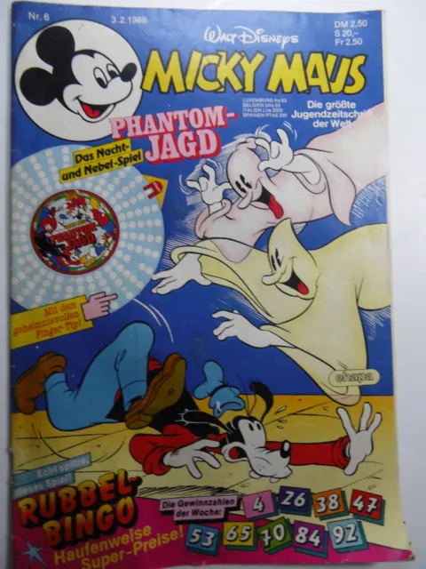 Micky Maus Heft - Nr. 6 - Aus dem Jahre 1988