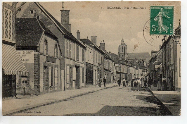 SEZANNE - Marne - CPA 51 - la rue Notre dame 1