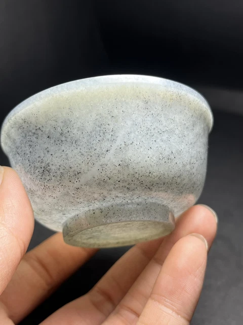 Chinese Exquisite Handmade Carving Hetian Jade Bowl