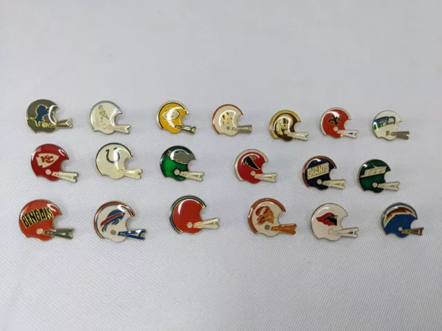 Vintage 1980s NFL Team Football Helmet Hat Lapel Pin Old Logos Metal YOU PICK