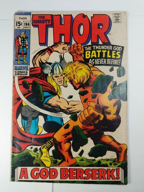 Mighty Thor #166 VG+ 2nd App of Him Marvel Comics C117A