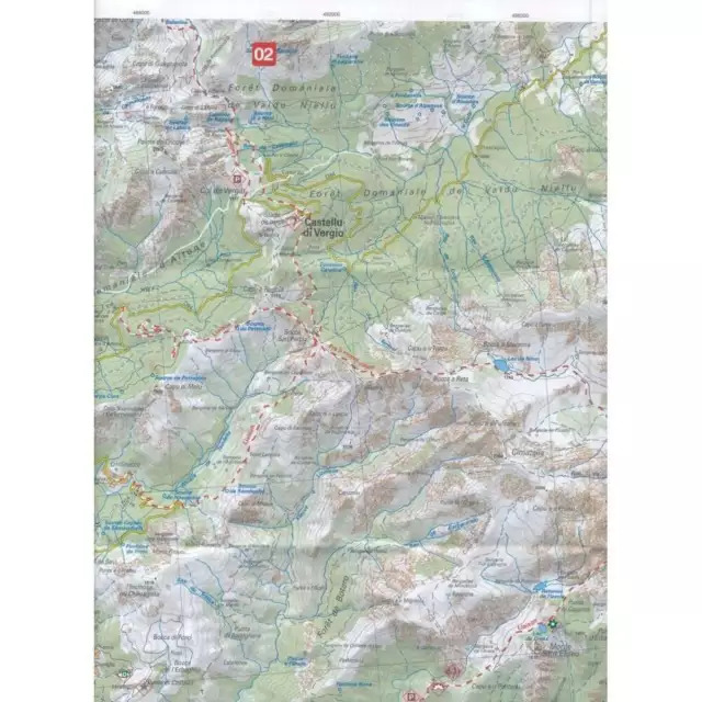 Korsika/Korsika Frankreich Le GR20 Taschen-Routenkarte - Wandern Wanderurlaub 1:50K 3