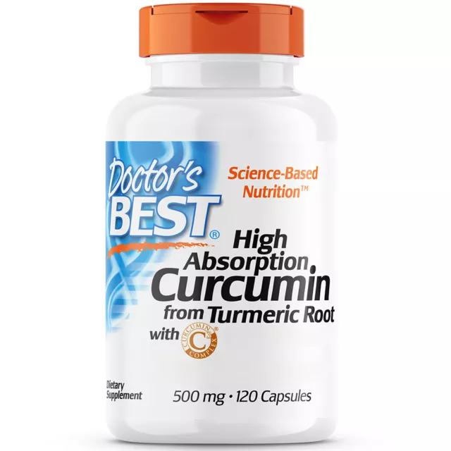 Doctor's Best, High Absorption Curcumin, 500mg, 120 Kapseln - Blitzversand