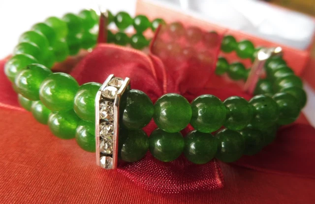 Bracelet En Or 18 Carats Avec Jadéite - Poids 24,46 G, Style Chaîne, Occasion