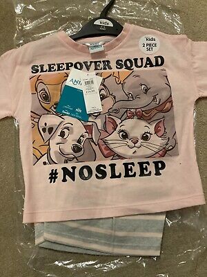 T-shirt e pantaloncini Disney Sleepover Squad set pigiama età 5-6 anni