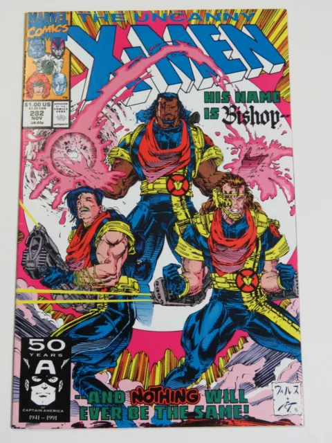 UNCANNY X-MEN #282, First Bishop on Cover, 1991 Marvel Comics