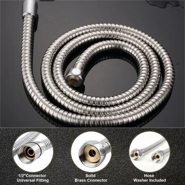 Chrome Plated Bathroom Supplies Plumbing Hoses Water Pipe Shower Tube Flexible