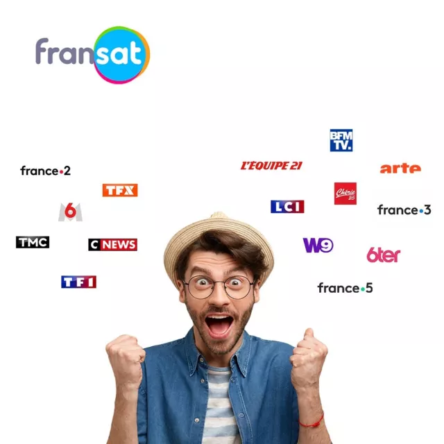 Pack Récepteur Décodeur TNT Satellite CGV ESAT HD-W5 + Carte FRANSAT EUTELSAT 2