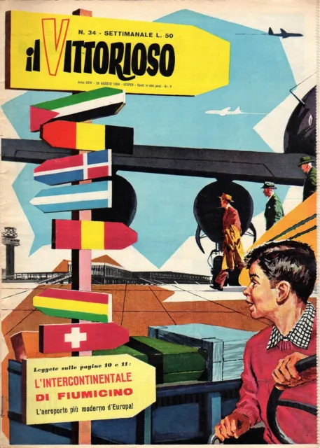 [MAB35] rivista a fumetti VITTORIOSO anno 1960 numero 34