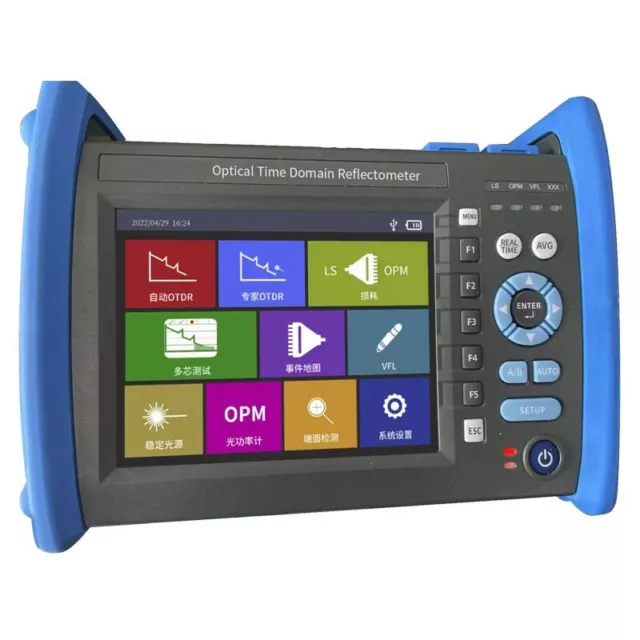 Portable Fiber Optic Reflectometer OTDR Tester Touch Screen 32/30dB 1310/1550nm