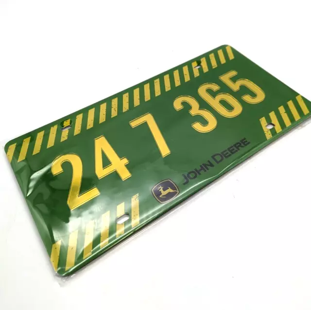 John Deere License Plate - 24 / 7 / 365 - Wincraft - Tractor License Plate