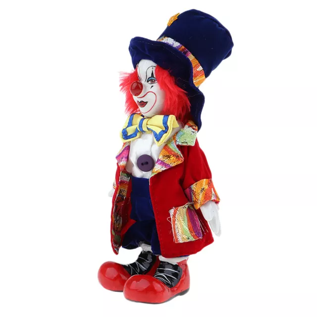 18cm Clown Collection Red Haired Clown Doll Figure Porcelain Dolls Model Toy