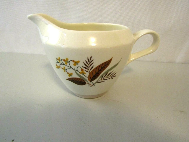 Vintage Creamer White Floral Pattern