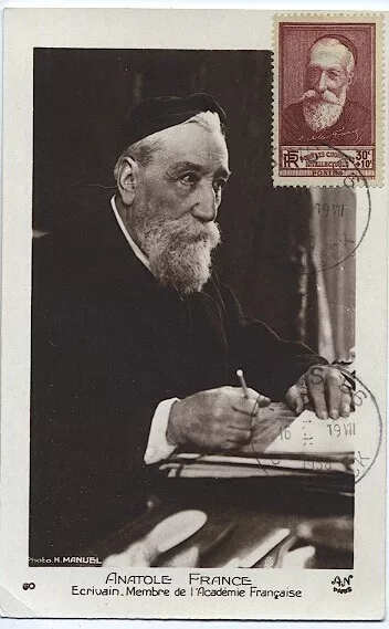 Carte-maximum France n° 380 - Anatole France (27181)