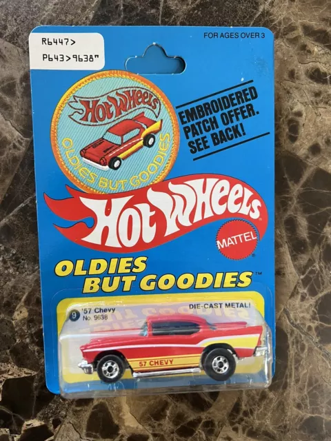 Hot Wheels 1977 moc ‘57 CHEVY Patch Card “Oldies But Goodies”