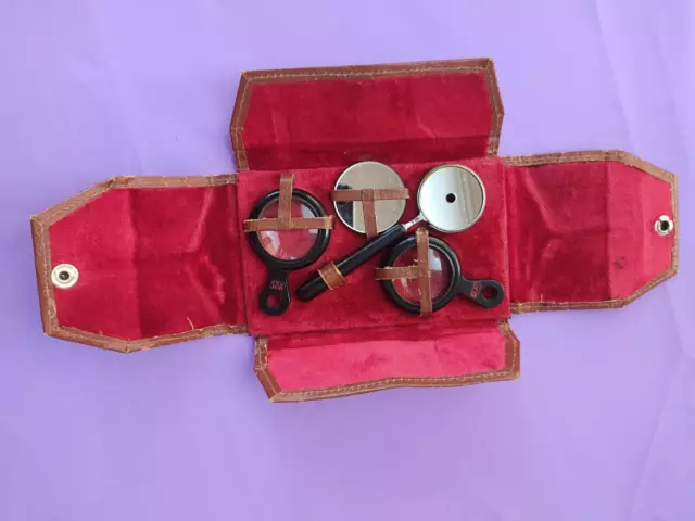 Soviet vintage medical ophthalmological set in a case KhZMA USSR 1950s