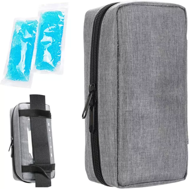 YOUSHARES Insuline Trousse Isotherme Portable Avec 2 Poche De Gel - Sac De Refro