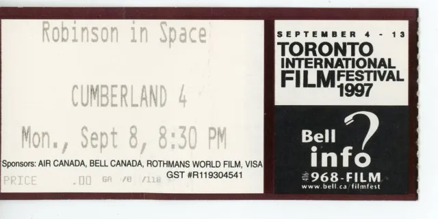Robinson in Space Vintage Movie Pass Toronto International Film Festival 1997