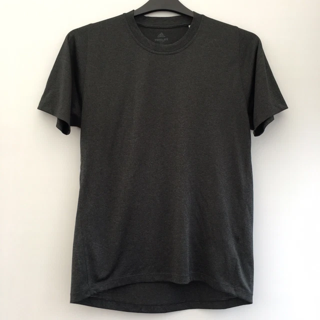 ADIDAS MEN S FREELIFT Tech Aeroknit Graphic T Shirt Ivory Grey