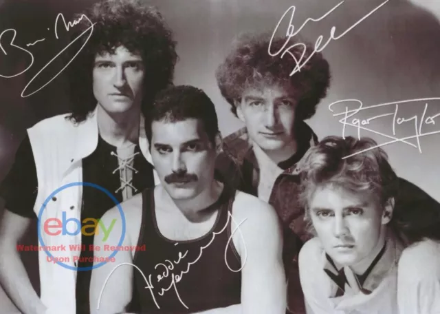 Freddie Mercury Queen Autographed Signed 8.5 X 11 Photo REPRINT Brian May Deacon