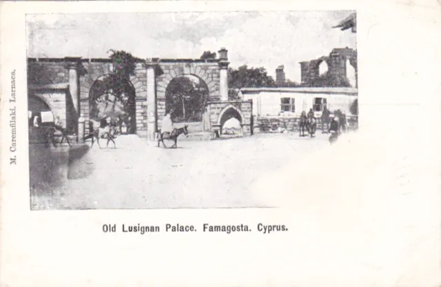Cyprus Postcard Caremfilaki Old Lusignan Palace Famagusta Rare Early 1903