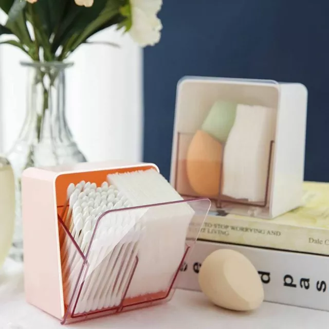 Acrylic Cotton Swabs Storage Holder Box Makeup Cotton Pad Cosmetic Container