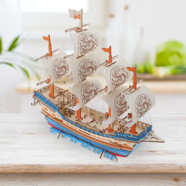 Modellschiff Aus Holz Segelmodell Rätselhefte Für Erwachsene Schreibtisch 2