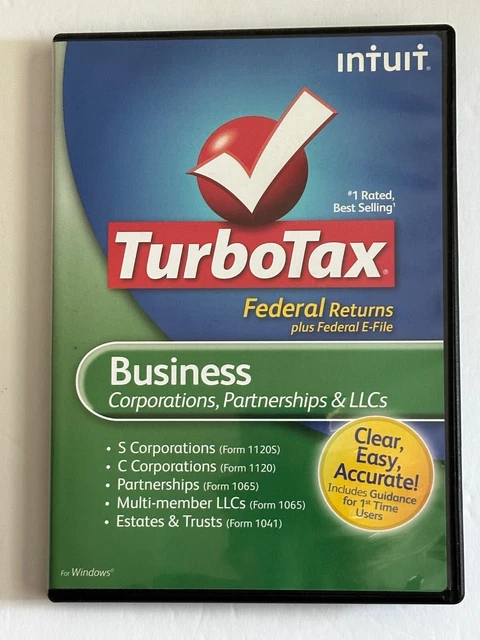 2011 TurboTax Business Federal Returns Corporations, Partnerships & LLCs
