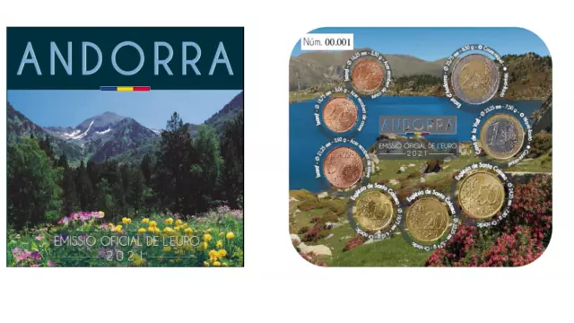 Coffret BU Euros Andorre 2021 - 8 pièces 1 centime à 2 Euros 2