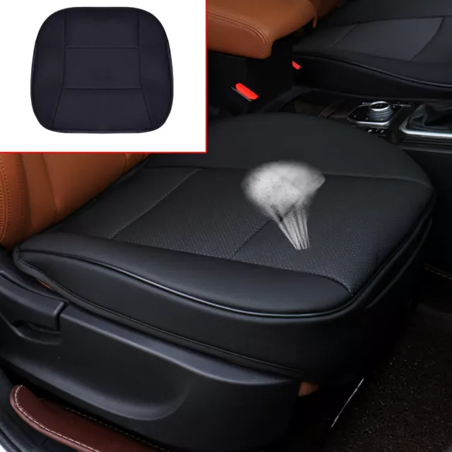 PU Leather Deluxe Car Cover Seat Protector Cushion Front Cover Accessories Black