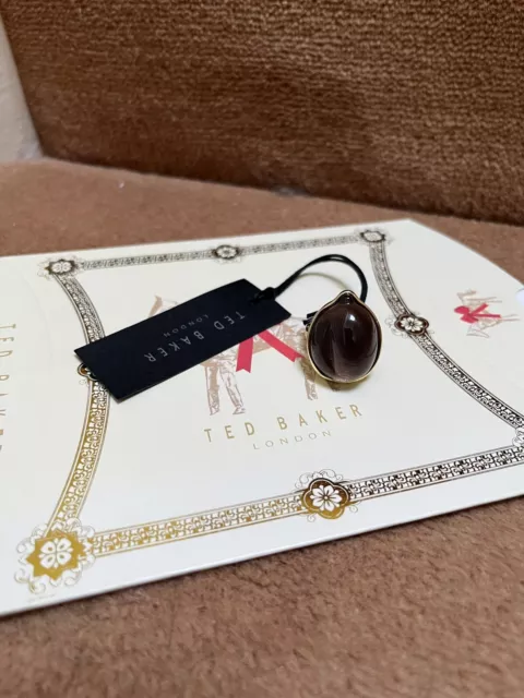 LADIES TED BAKER Sweet Fruit Ring Gold Toned Metal Size M L BNWOT 25.00 PicClick UK