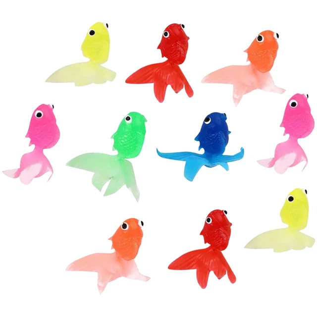 10PCS Fake Tropical Fish Decoration Artificial Floating Plastic Goldfish