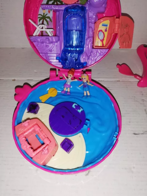 Polly Pocket  La Piscine Du  Flammand Rose 2 Personnage Mattel 2017 2