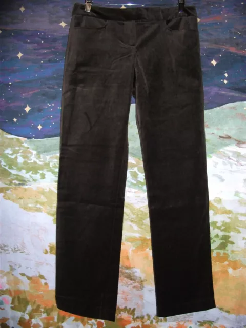 Diane Von Furstenberg Velvet Pants DVF Size 4 Tapered Slim Fit Straight Leg