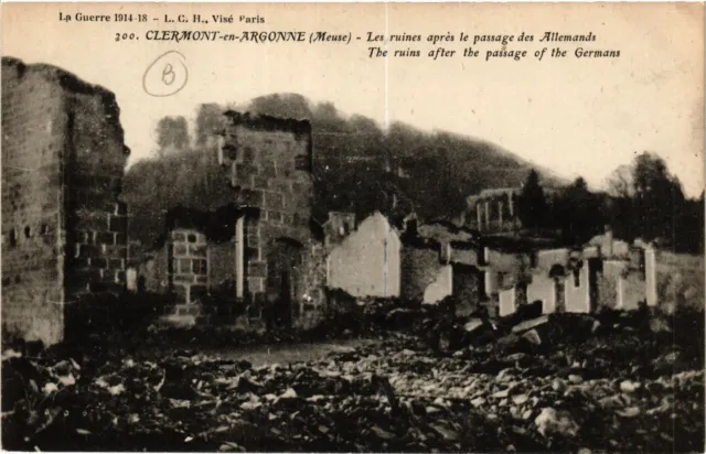 CPA CLERMONT-en-ARGONNE - les ruines apres le passage des (432374)