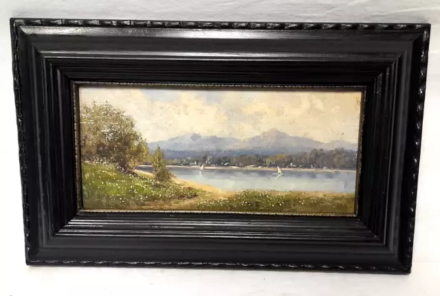 Ölgemälde Landschaft Chiemsee 19, Jh.