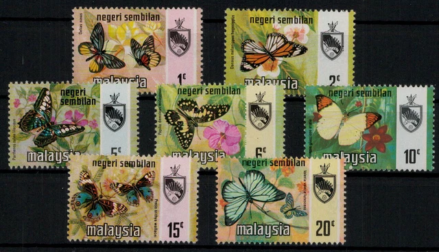Malaiische Staaten Negri Sembilan; Schmetterlinge 1971 kpl. **