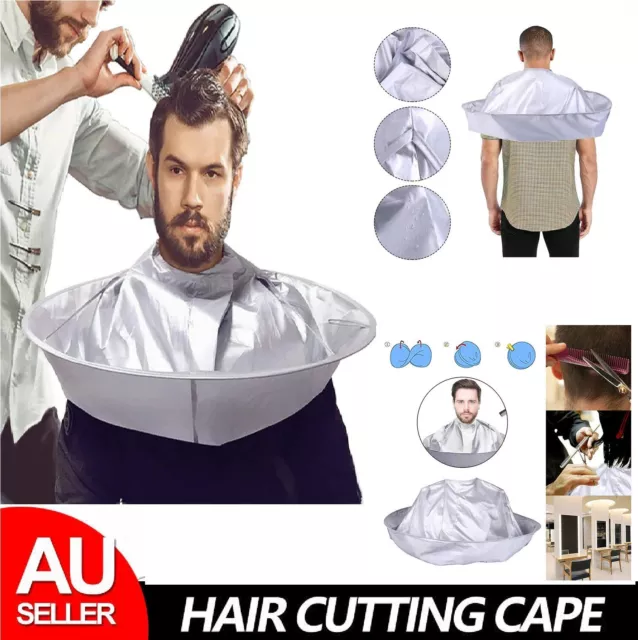 Hair Cutting Apron Cape Cloak Umbrella Barber Gown Hairdressing Salon Haircut AU