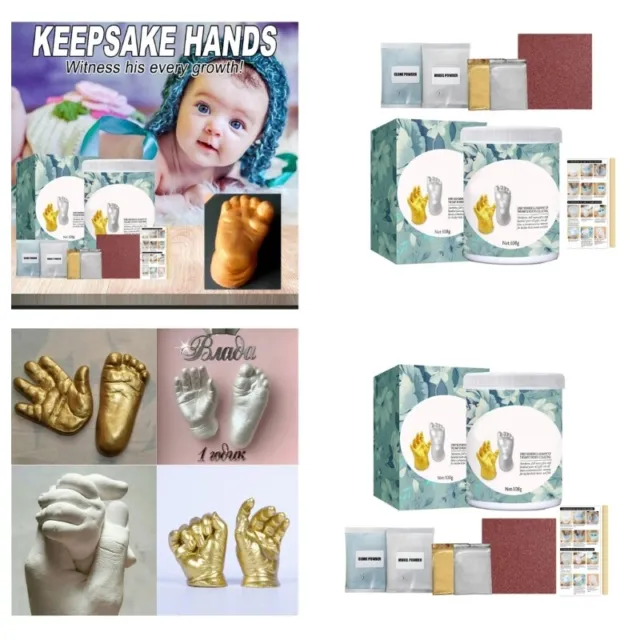 Delicate 3D Baby Hand Foot Mold Powder Plaster Casting Kit for Family Keepsakes
