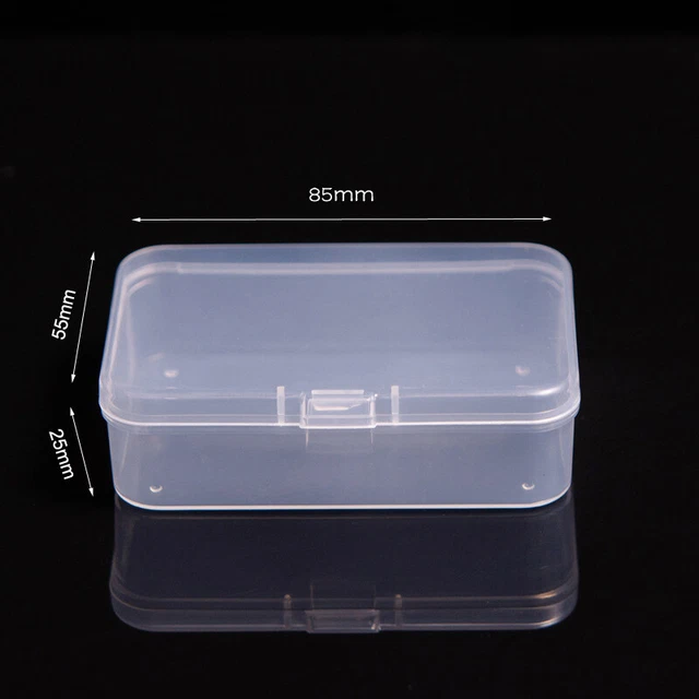 Small Plastic Storage Container Boxes Mini Clear Jewelry Earplugs Container 12