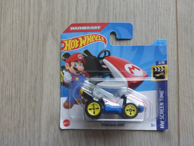 Hot Wheels Standard Kart - Mario Kart HW Screen Time 8/10 (166/250) 2021 Short Card, Scala 1:64